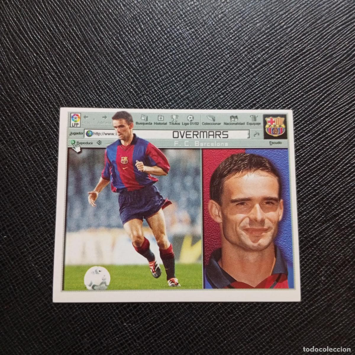 Cromos de f&uacute;tbol: OVERMARS BARCELONA ESTE 2001 2002 CROMO FUTBOL 01 02 LIGA - SIN PEGAR - A216 PG289