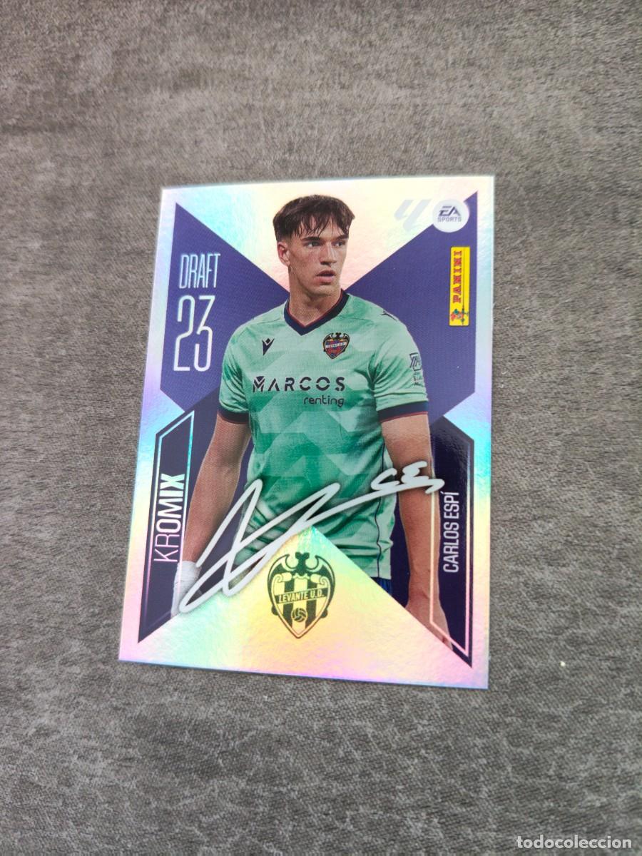 Cromos de f&uacute;tbol: Cromo K4 CARLOS ESP&Iacute; LEVANTE UD KROMIX DRAFT 23. Colecci&oacute;n LALIGA F&uacute;tbol 2026-2027 PANINI Nuevo