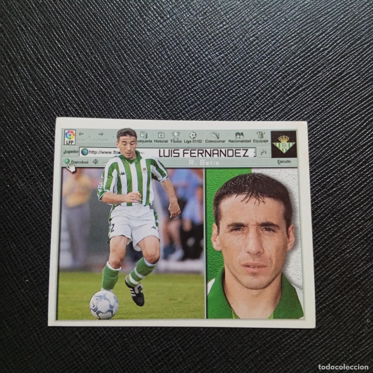 Cromos de f&uacute;tbol: LUIS FERNANDEZ REAL BETIS ESTE 2001 2002 CROMO FUTBOL 01 02 LIGA - SIN PEGAR - A216 PG289