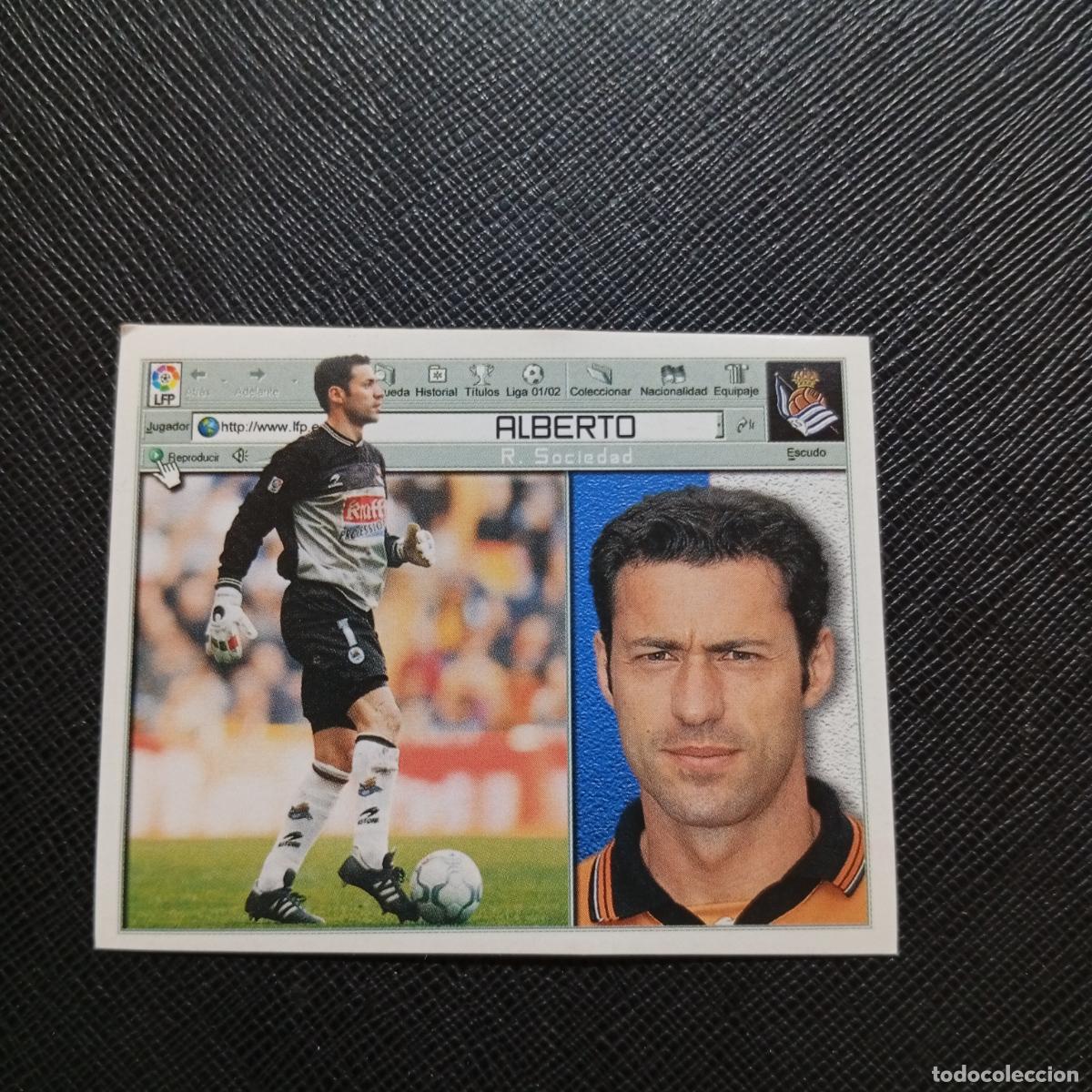 Cromos de f&uacute;tbol: ALBERTO REAL SOCIEDAD ESTE 2001 2002 CROMO FUTBOL 01 02 LIGA - SIN PEGAR - A216 PG307