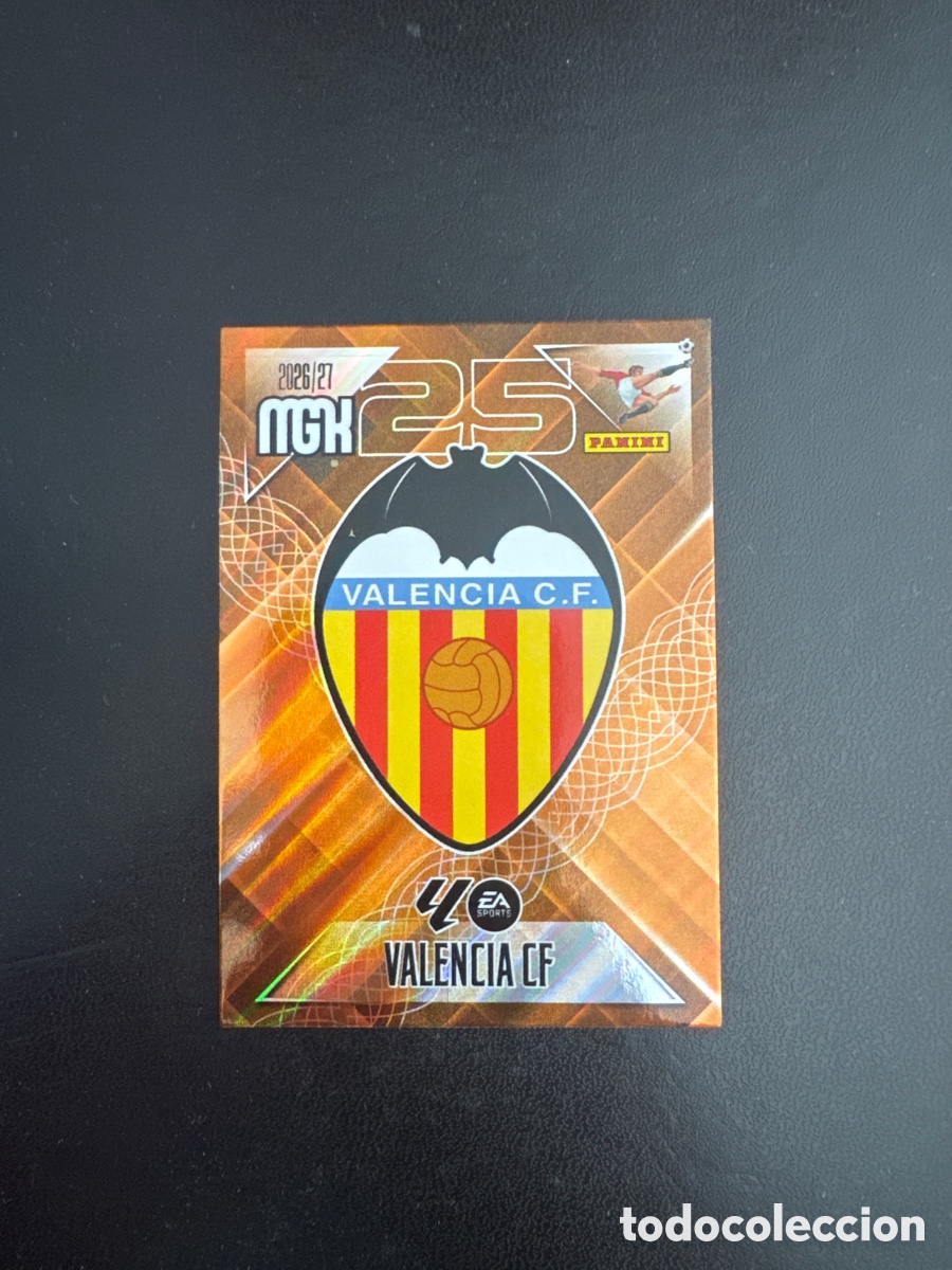 Cromos de f&uacute;tbol: ESCUDO VALENCIA NUMERO 343 MEGACRACKS 2026 2027