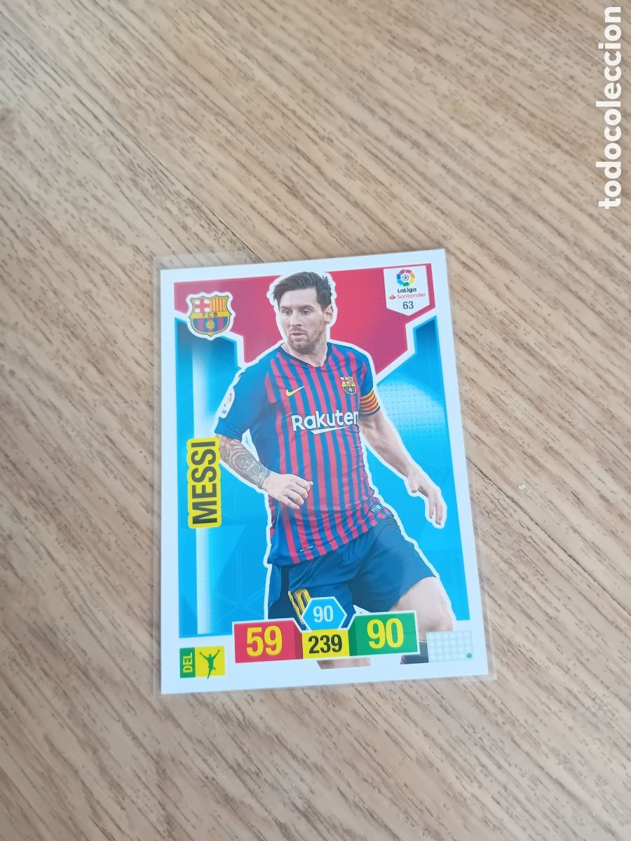 Cromos de f&uacute;tbol: Messi 63 Barcelona 18 19 2018 2019 Adrenalyn XL Panini Nuevo