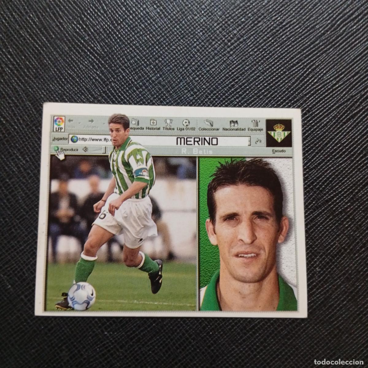 Cromos de f&uacute;tbol: MERINO REAL BETIS ESTE 2001 2002 CROMO FUTBOL 01 02 LIGA - SIN PEGAR - A216 PG316