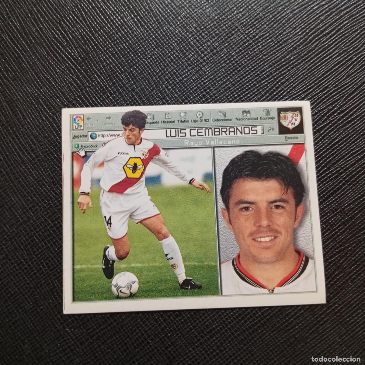Cromos de f&uacute;tbol: LUIS CEMBRANOS RAYO VALLECANO ESTE 2001 2002 CROMO FUTBOL 01 02 LIGA - SIN PEGAR - A216 PG316