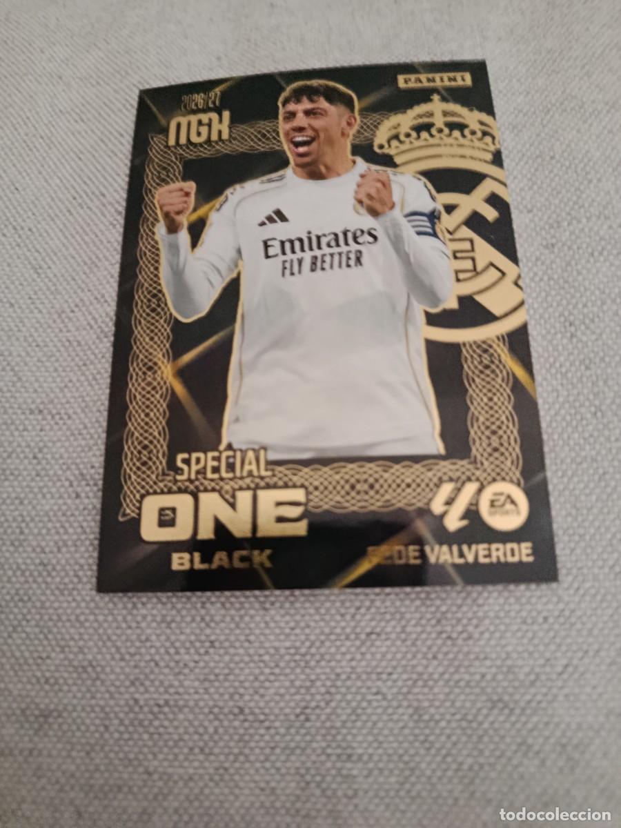 Cromos de f&uacute;tbol: Megacracks 26/27. Valverde. Real Madrid. Special one black.