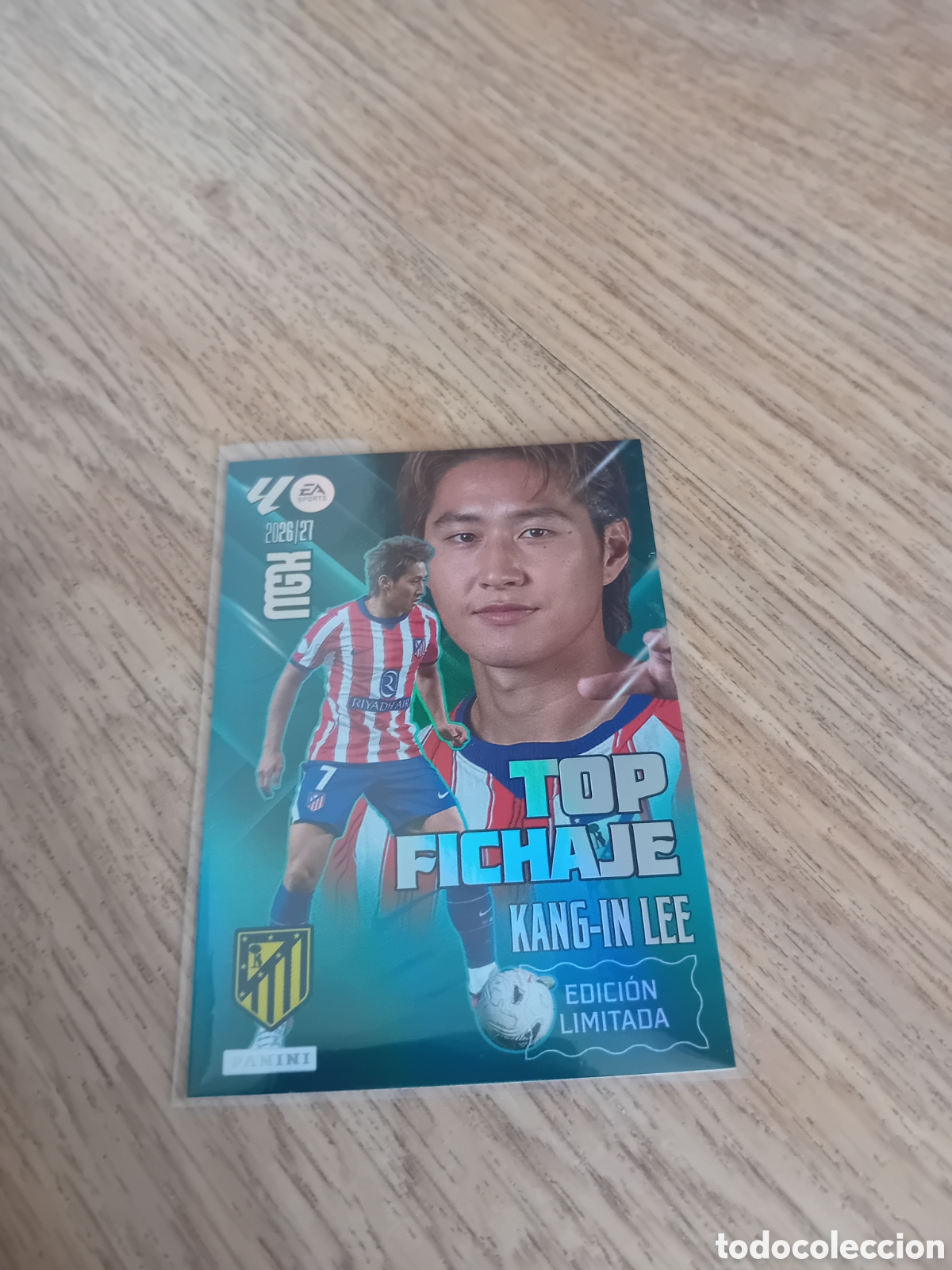 Cromos de f&uacute;tbol: Kang-In Lee Top Fichaje Edici&oacute;n limitada Atl&eacute;tico de Madrid 26 27 2026 2027 Megacracks MGK Panini