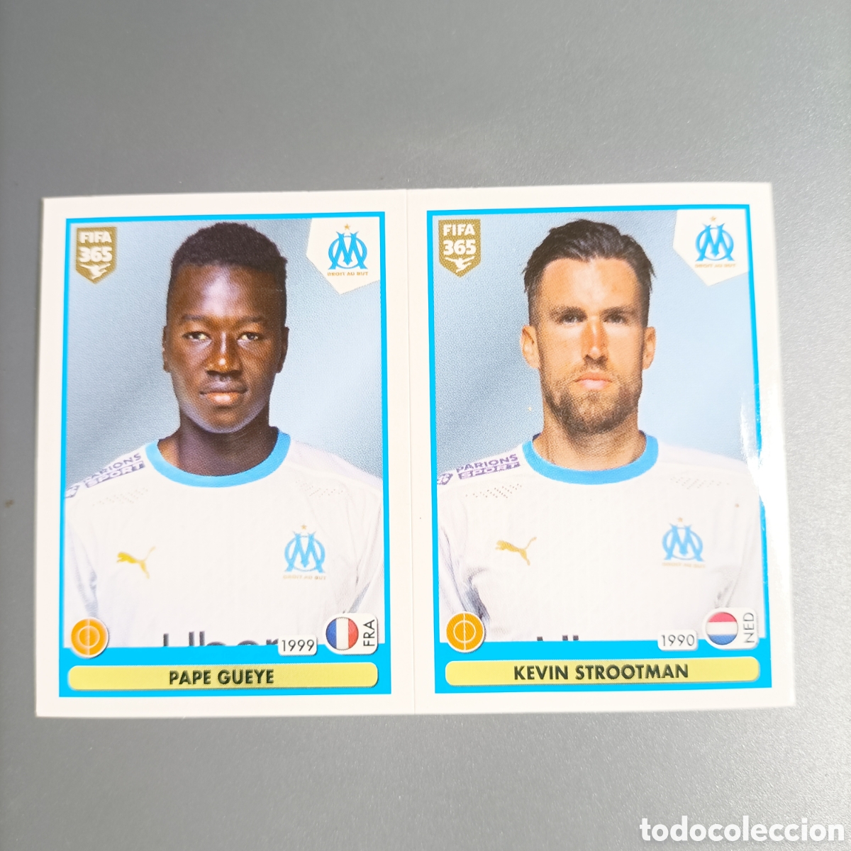 Football Stickers: STICKER PANINI ALBUM 2021. FIFA 365 (OLYMPIQUE DE MARSEILLE) №284 A B