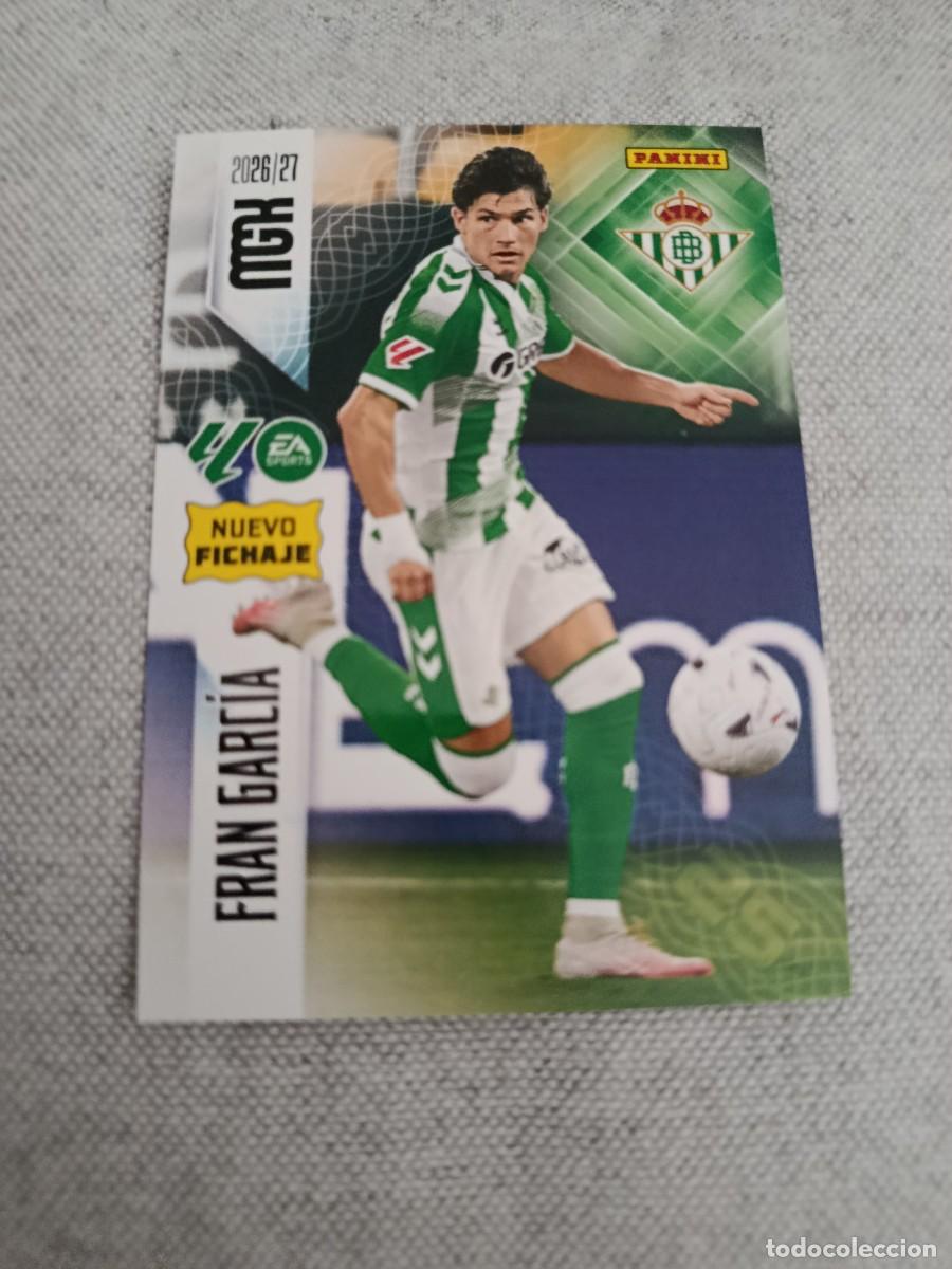 Fu&szlig;ball-Sticker: Megacracks 26/27. 455- Fran Garc&iacute;a. Real Betis. Nuevo fichaje..