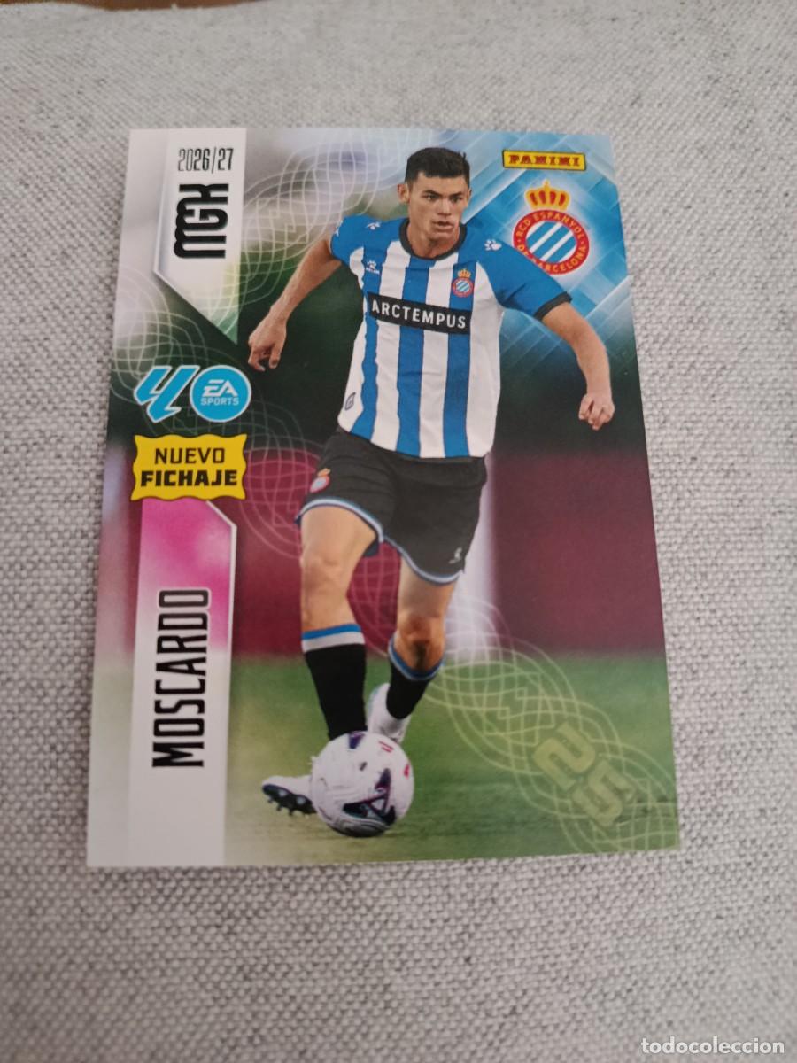 Cromos de f&uacute;tbol: Megacracks 26/27. 482- Moscardo. Espanyol. Nuevo fichaje.