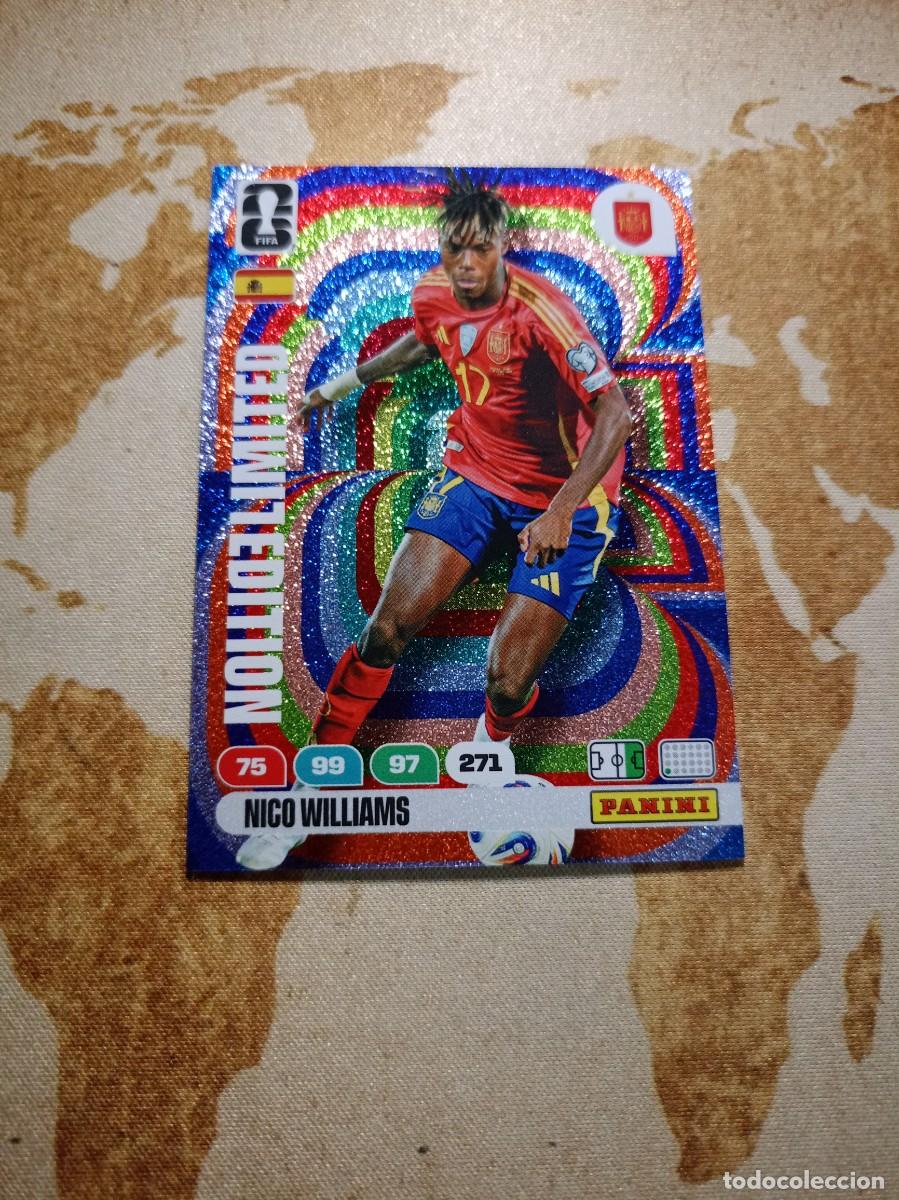 Cromos de f&uacute;tbol: Limited Edition NICO WILLIAMS Adrenalyn WORLD Cup 2026