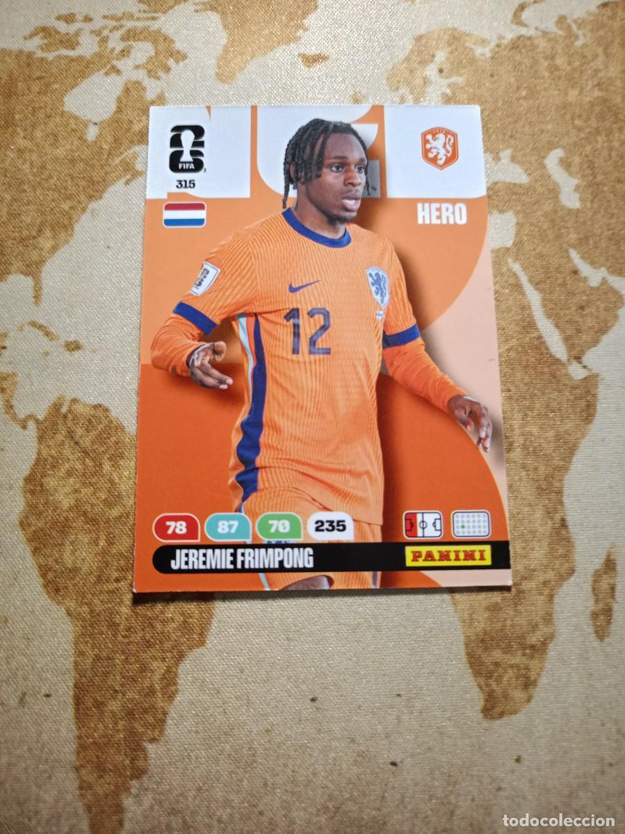 Fu&szlig;ball-Sticker: # Pa&iacute;ses Bajos 315 JEREMIE FRIMPONG Adrenalyn WORLD Cup 2026