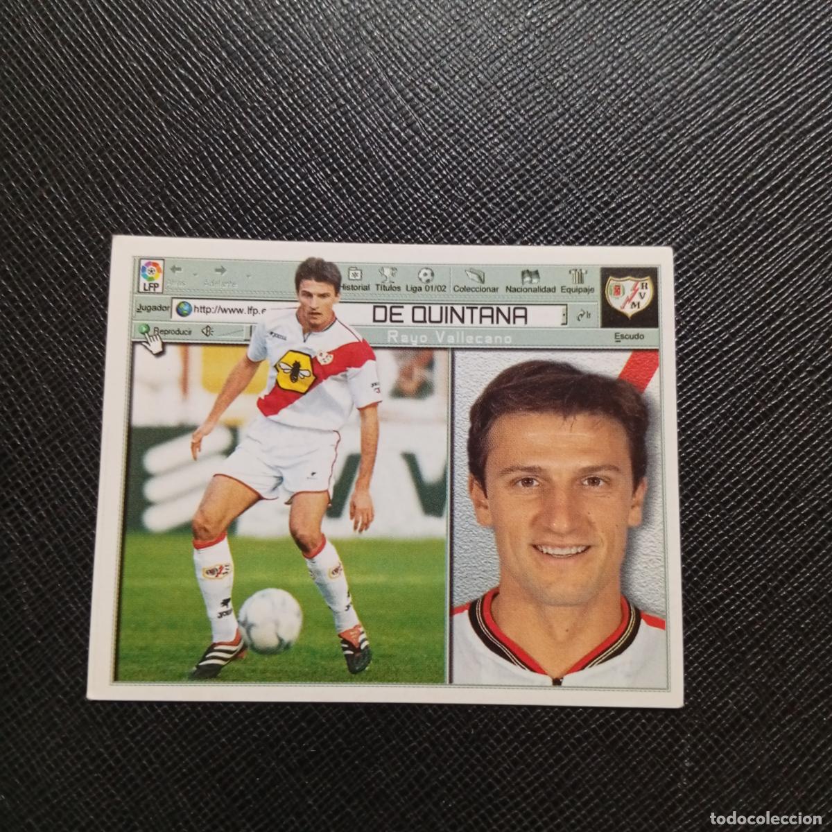 Cromos de f&uacute;tbol: DE QUINTANA RAYO VALLECANO ESTE 2001 2002 CROMO FUTBOL 01 02 LIGA - SIN PEGAR - A216 PG334