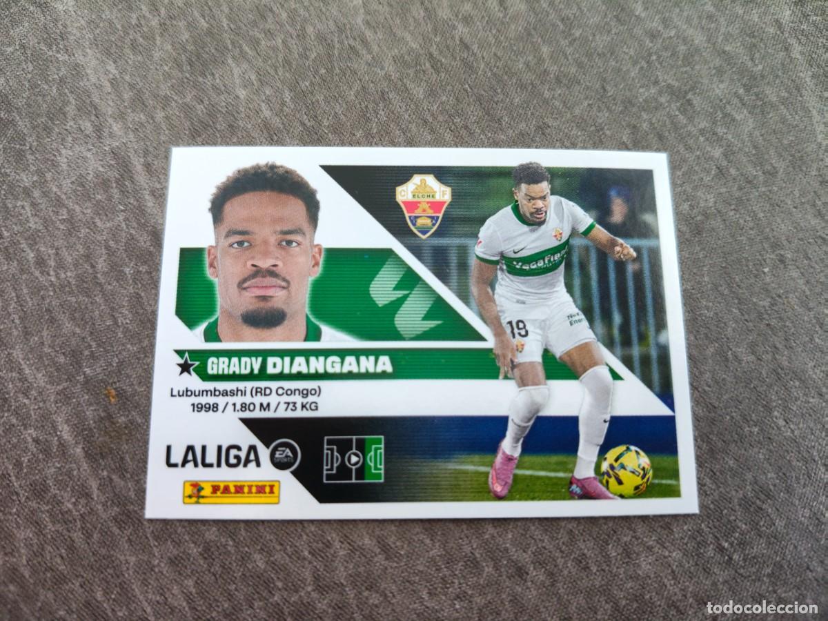 Cromos de f&uacute;tbol: Cromo 19 GRADY DIANGANA ELCHE CF. Colecci&oacute;n LALIGA F&uacute;tbol 2026-2027 PANINI Nuevo