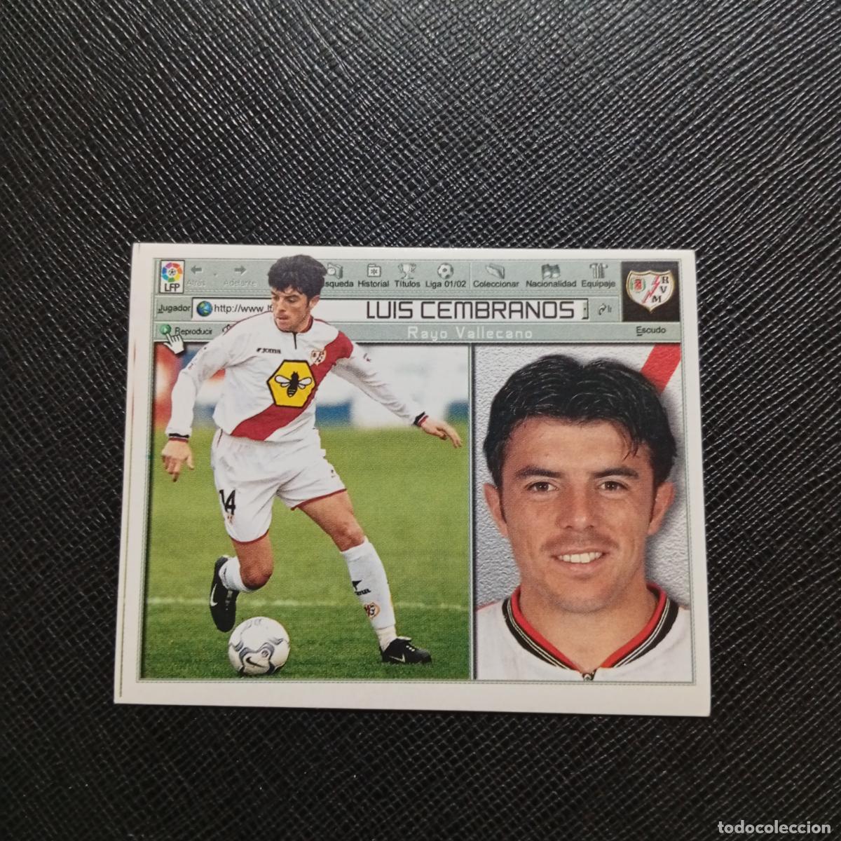 Cartes &agrave; collectionner de Football: LUIS CEMBRANOS RAYO VALLECANO ESTE 2001 2002 CROMO FUTBOL 01 02 LIGA - SIN PEGAR - A216 PG334