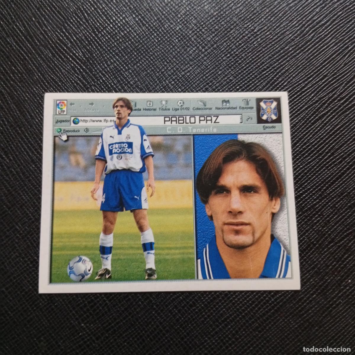 Figurine di Calcio: PABLO PAZ TENERIFE ESTE 2001 2002 CROMO FUTBOL 01 02 LIGA - SIN PEGAR - A216 PG343