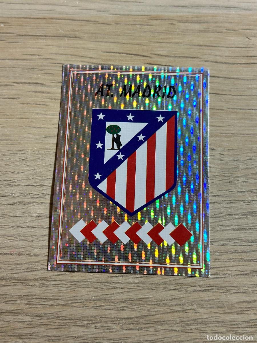 Cromos de f&uacute;tbol: ESCUDO ATLETICO DE MADRID n&ordm; E LA LIGA PANINI SPORTS 97 98 1997 1998 SIN PEGAR