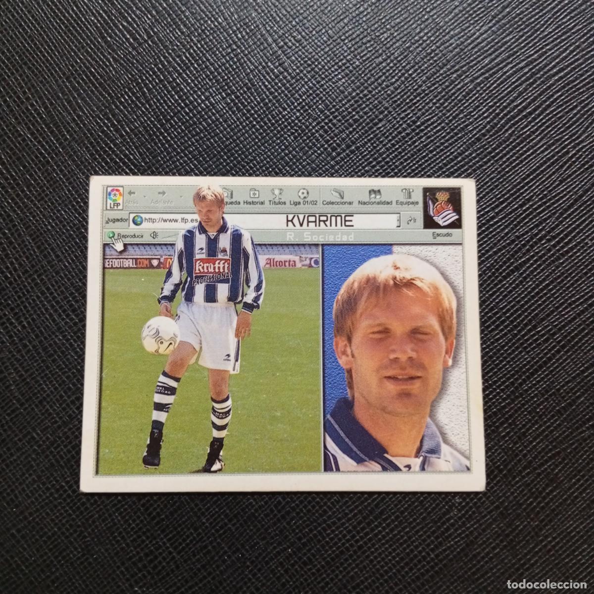 Cromos de f&uacute;tbol: KVARME REAL SOCIEDAD ESTE 2001 2002 CROMO FUTBOL 01 02 LIGA - SIN PEGAR - A216 PG343