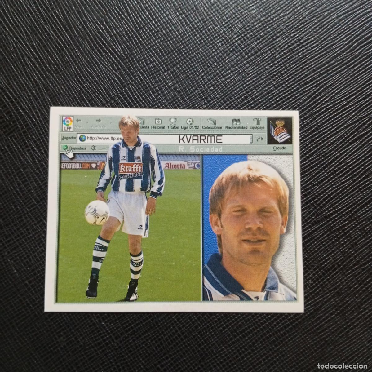 Cromos de f&uacute;tbol: KVARME REAL SOCIEDAD ESTE 2001 2002 CROMO FUTBOL 01 02 LIGA - SIN PEGAR - A216 PG343 B