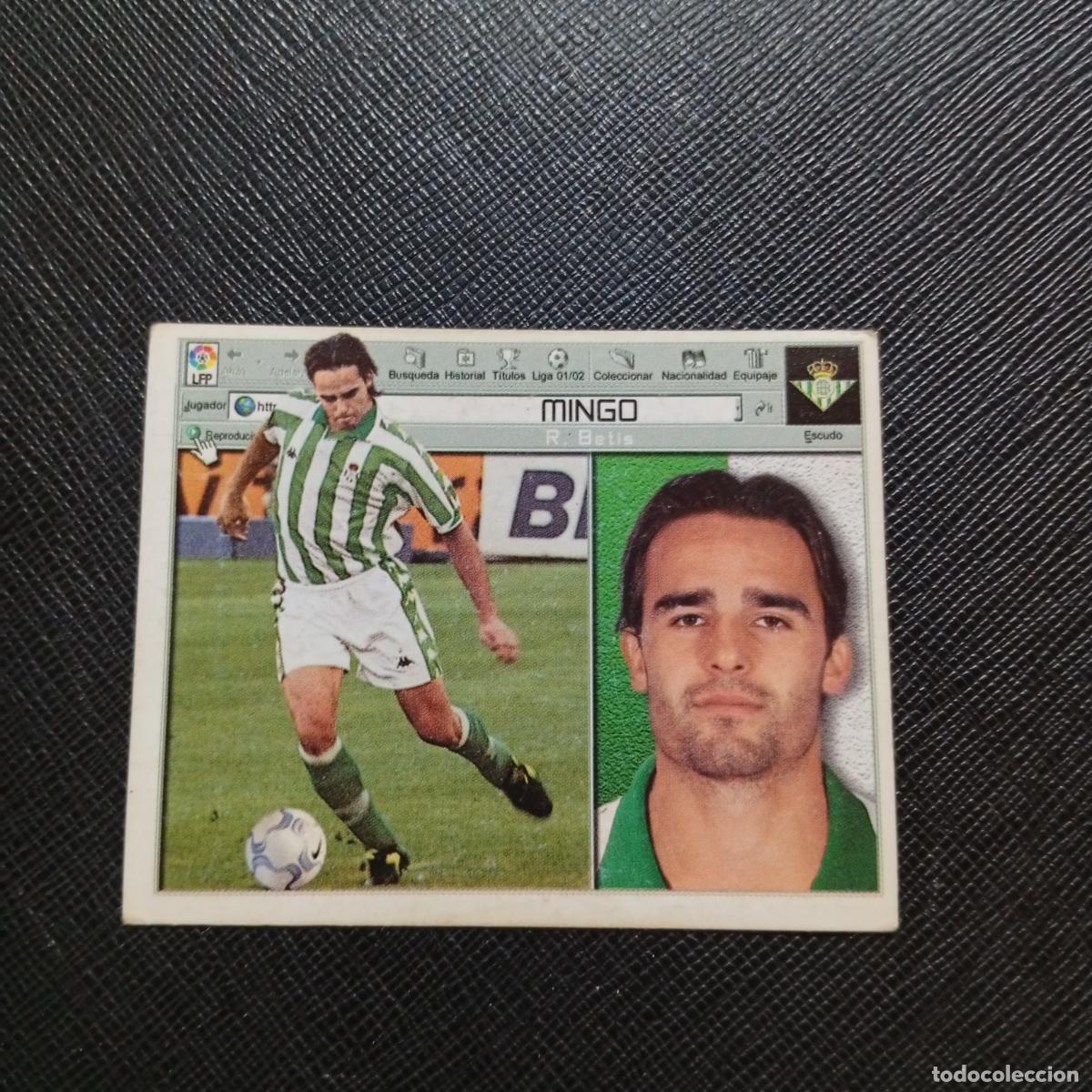 Cromos de f&uacute;tbol: MINGO REAL BETIS ESTE 2001 2002 CROMO FUTBOL 01 02 LIGA - SIN PEGAR - A216 PG361