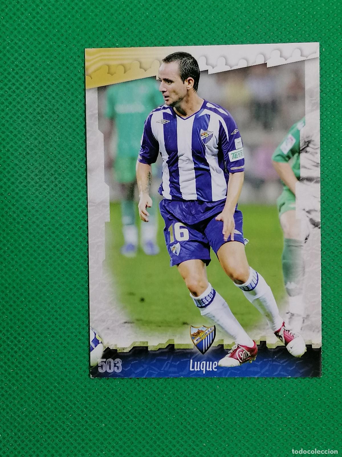 Cromos de f&uacute;tbol: 503 LUQUE MALAGA ⚽ MUNDICROMO LAS FICHAS DE LA LIGA 08 09 2008 2009 ⚽