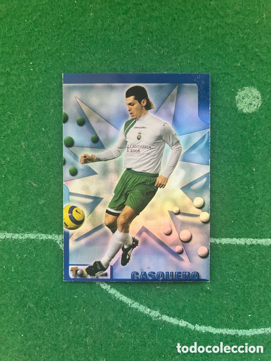 Cromos de f&uacute;tbol: 106 CASQUERO RACING DE SANTANDER TOP LIGA 2005 2006 MUNDICROMO TOP MEDIO BRILLO