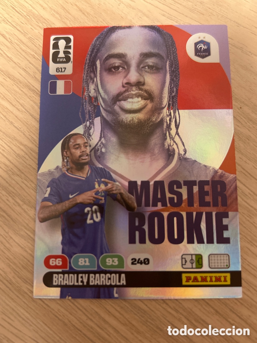 Cromos de f&uacute;tbol: Barcola Francia MASTER ROOKIE Adrenalyn XL Mundial 2026 # 617