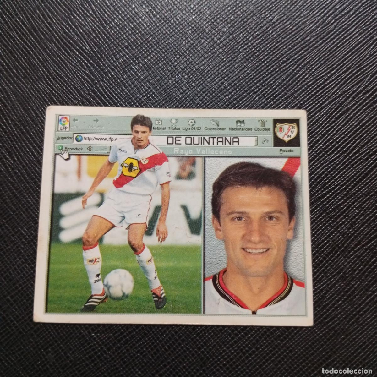 Cromos de f&uacute;tbol: DE QUINTANA RAYO VALLECANO ESTE 2001 2002 CROMO FUTBOL 01 02 LIGA - SIN PEGAR - A216 PG361