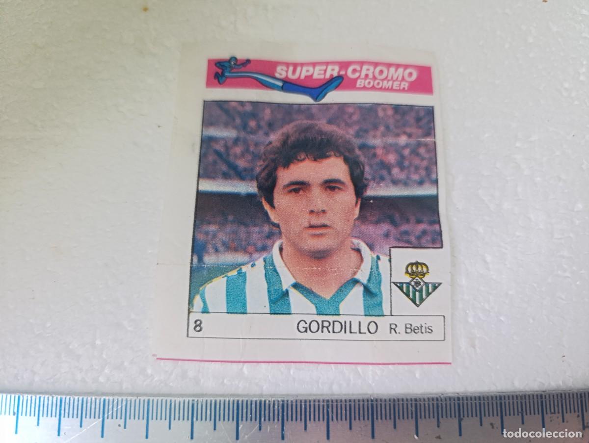 Cromos de f&uacute;tbol: CROMO - GORDILLO - CHICLES BOOMER FUTBOL A&Ntilde;OS 80