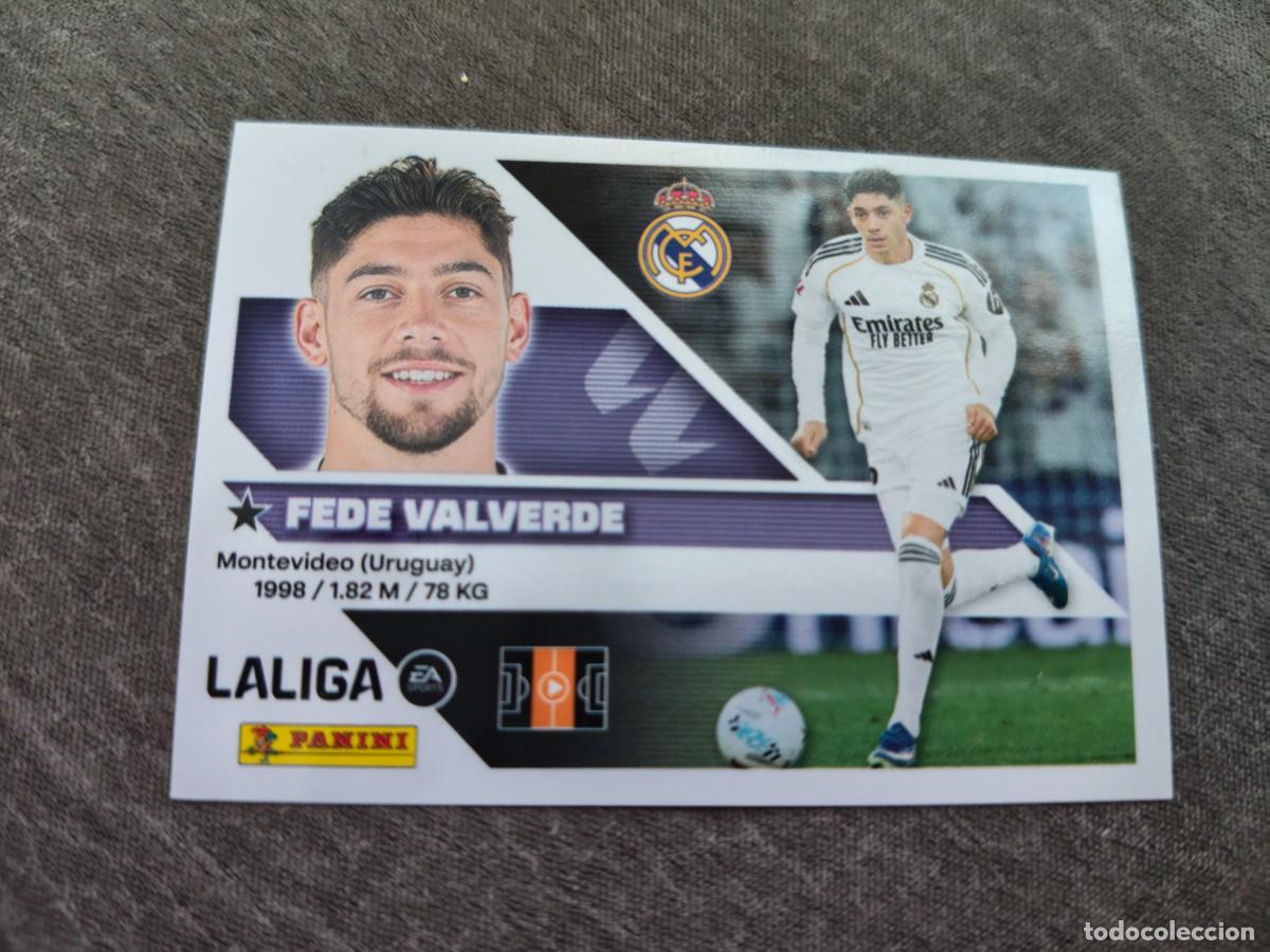 Cromos de f&uacute;tbol: Cromo 12 FEDE VALVERDE REAL MADRID. Colecci&oacute;n LALIGA F&uacute;tbol 2026-2027 PANINI Nuevo