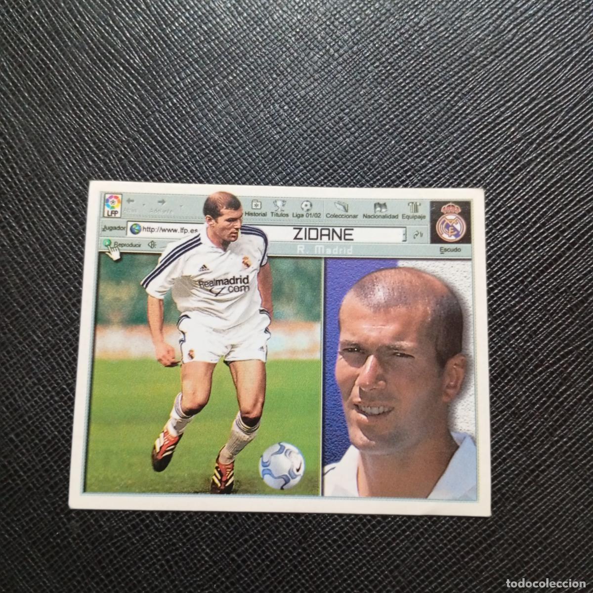 Cromos de f&uacute;tbol: ZIDANE REAL MADRID ESTE 2001 2002 CROMO FUTBOL 01 02 LIGA - SIN PEGAR - A216 PG370 B