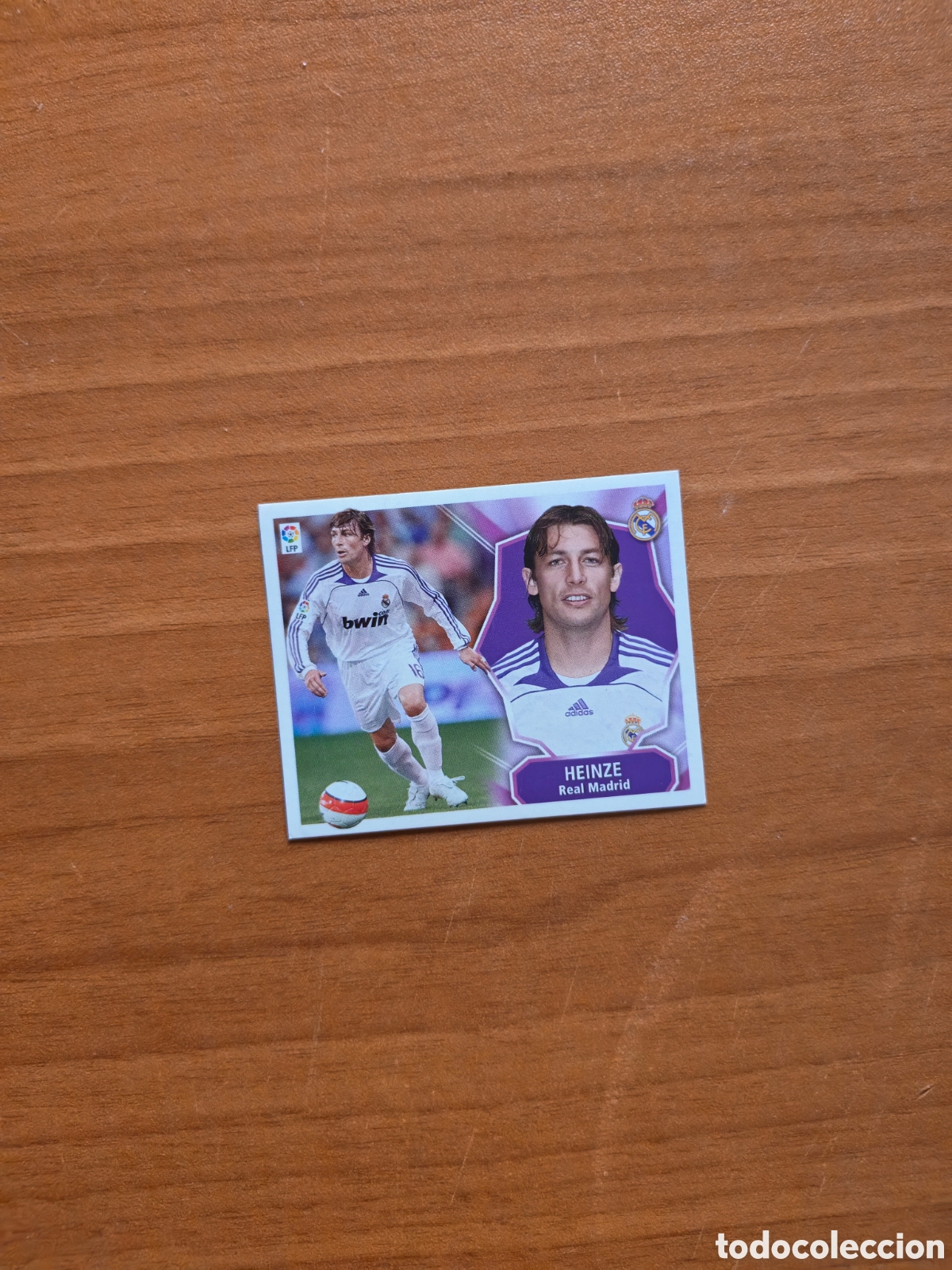 Cromos de f&uacute;tbol: Cromo Heinze Real Madrid Liga este 2008/09