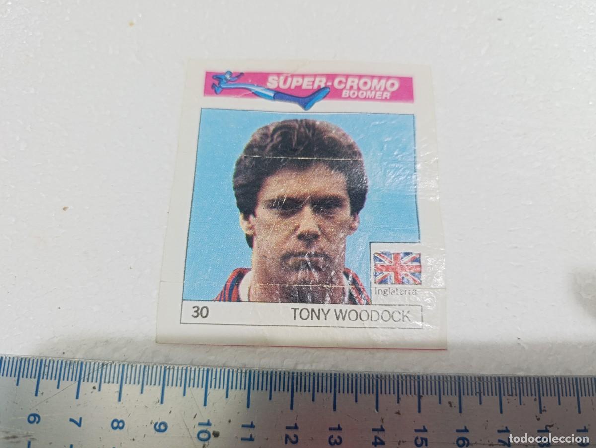 Cromos de f&uacute;tbol: CROMO - TONY WOODOCK - CHICLES BOOMER FUTBOL A&Ntilde;OS 80