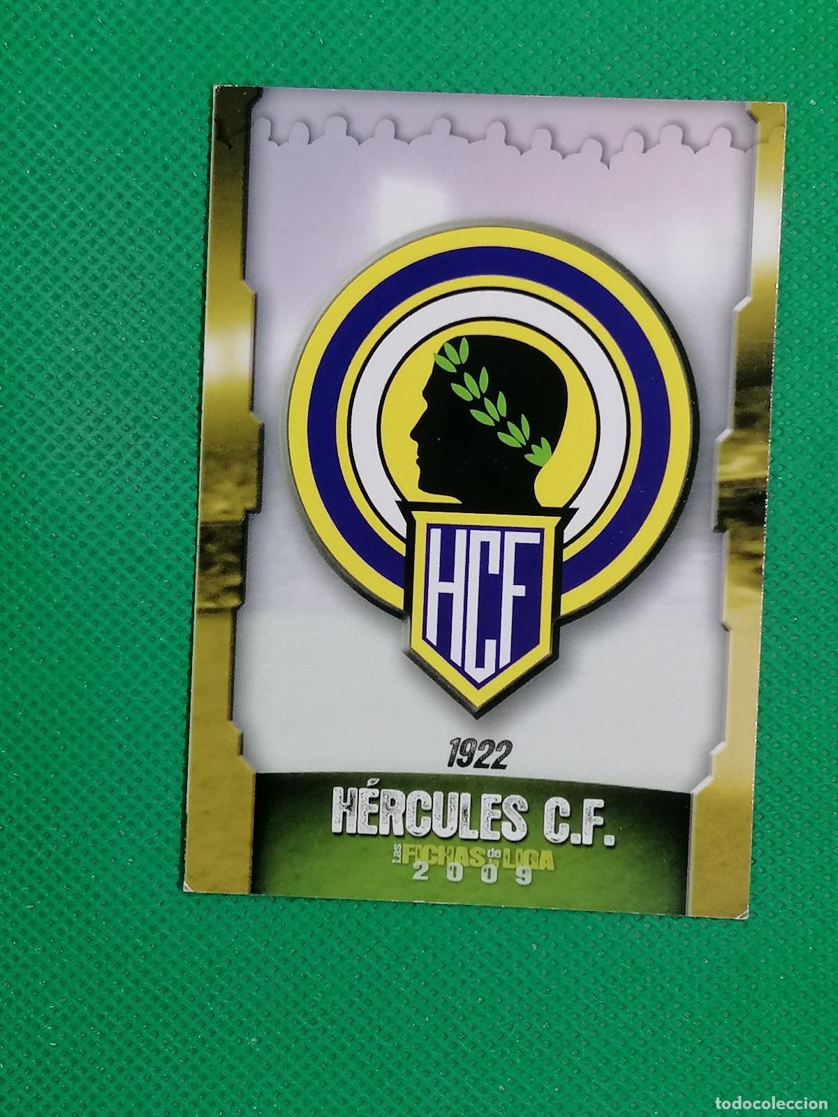 Cromos de f&uacute;tbol: 555 ESCUDO PLANTILLA HERCULES ⚽ MUNDICROMO LAS FICHAS DE LA LIGA 08 09 2008 2009 ⚽