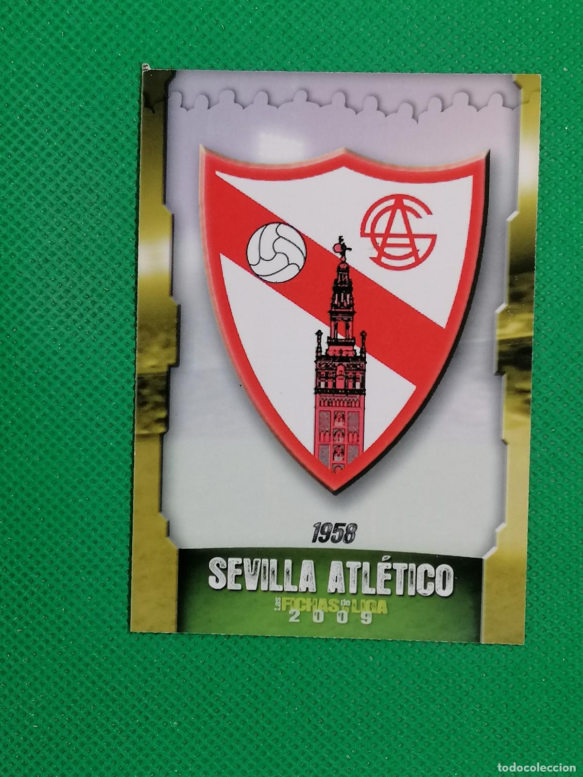 Cromos de f&uacute;tbol: 558 ESCUDO PLANTILLA SEVILLA ATLETICO ⚽ MUNDICROMO LAS FICHAS DE LA LIGA 08 09 2008 2009 ⚽