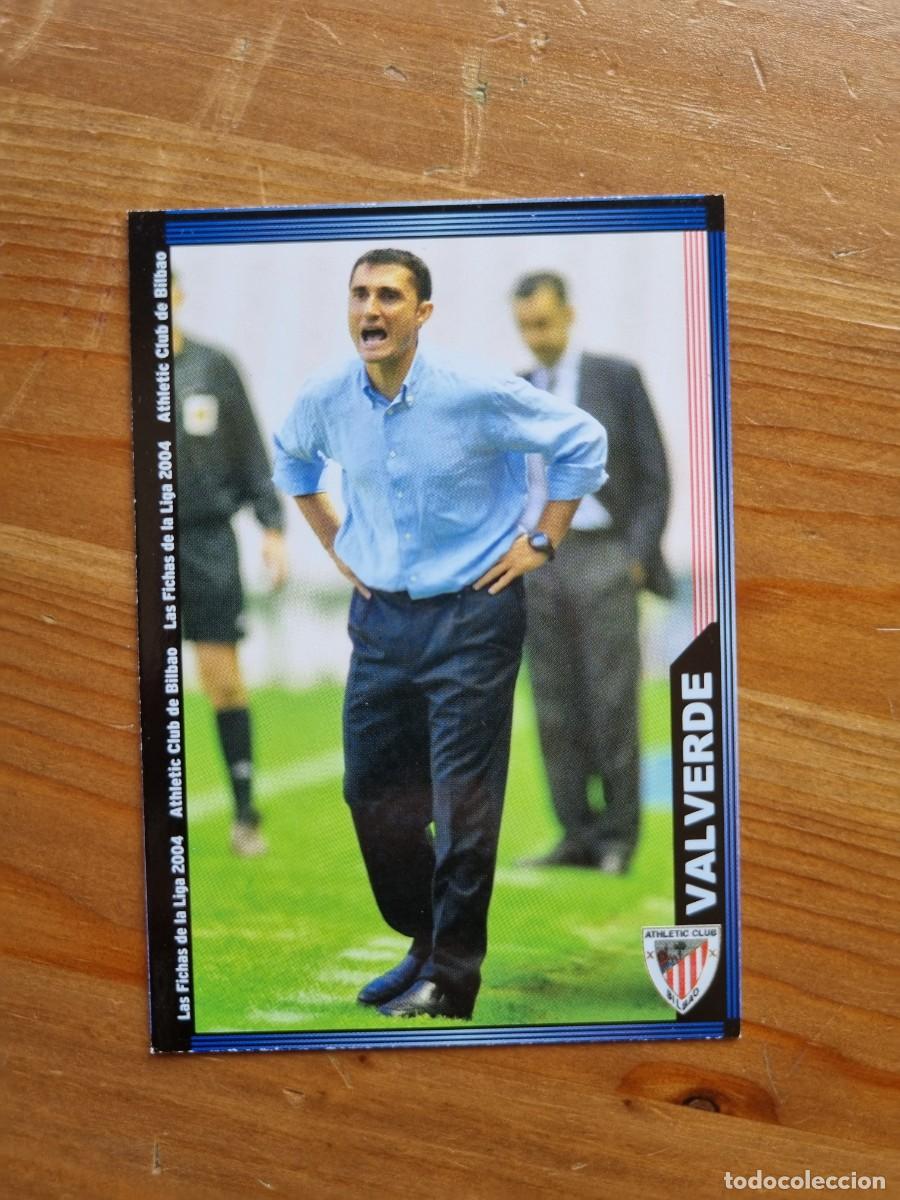 Cromos de f&uacute;tbol: 165 VALVERDE (Athletic Club de Bilbao). Las Fichas de la Liga 2003 2004 03 04 (Mundicromo)