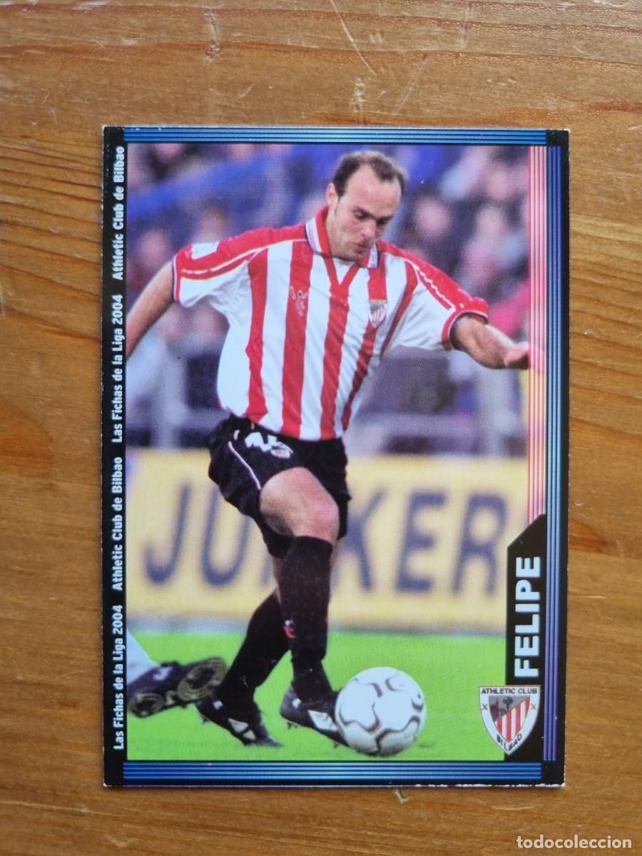 Football Stickers: 175 FELIPE (Athletic Club de Bilbao). Las Fichas de la Liga 2003 2004 03 04 (Mundicromo)