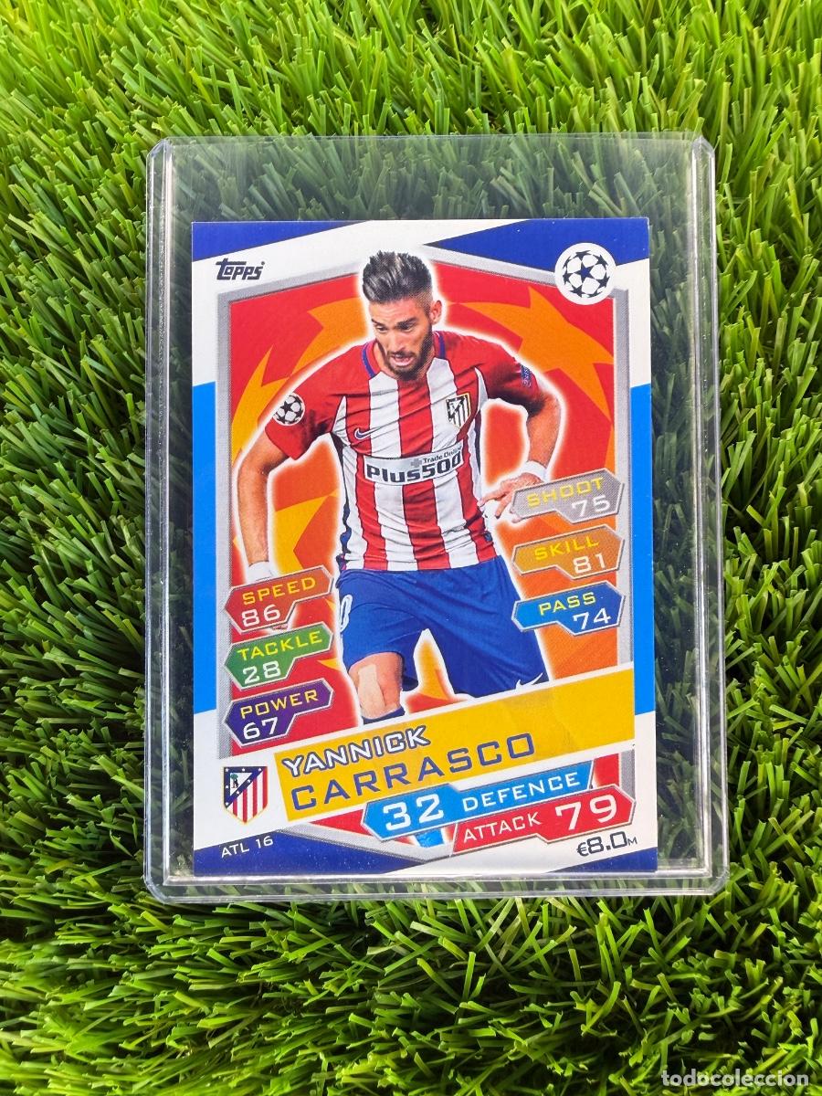 Cromos de f&uacute;tbol: N&ordm; ATL16 Yannick Carrasco Atl&eacute;tico de Madrid Match Attax 16 17