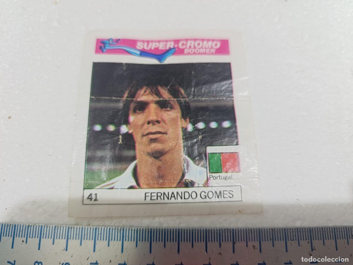 Cromos de f&uacute;tbol: CROMO - FERNANDO GOMES - CHICLES BOOMER FUTBOL A&Ntilde;OS 80