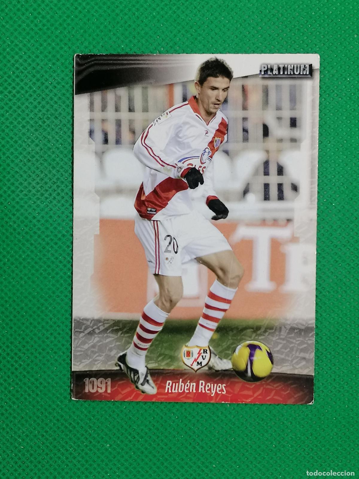Cromos de f&uacute;tbol: 1091 RUBEN REYES RAYO VALLECANO PLATINUM ⚽ MUNDICROMO LAS FICHAS DE LA LIGA 08 09 2008 2009 ⚽