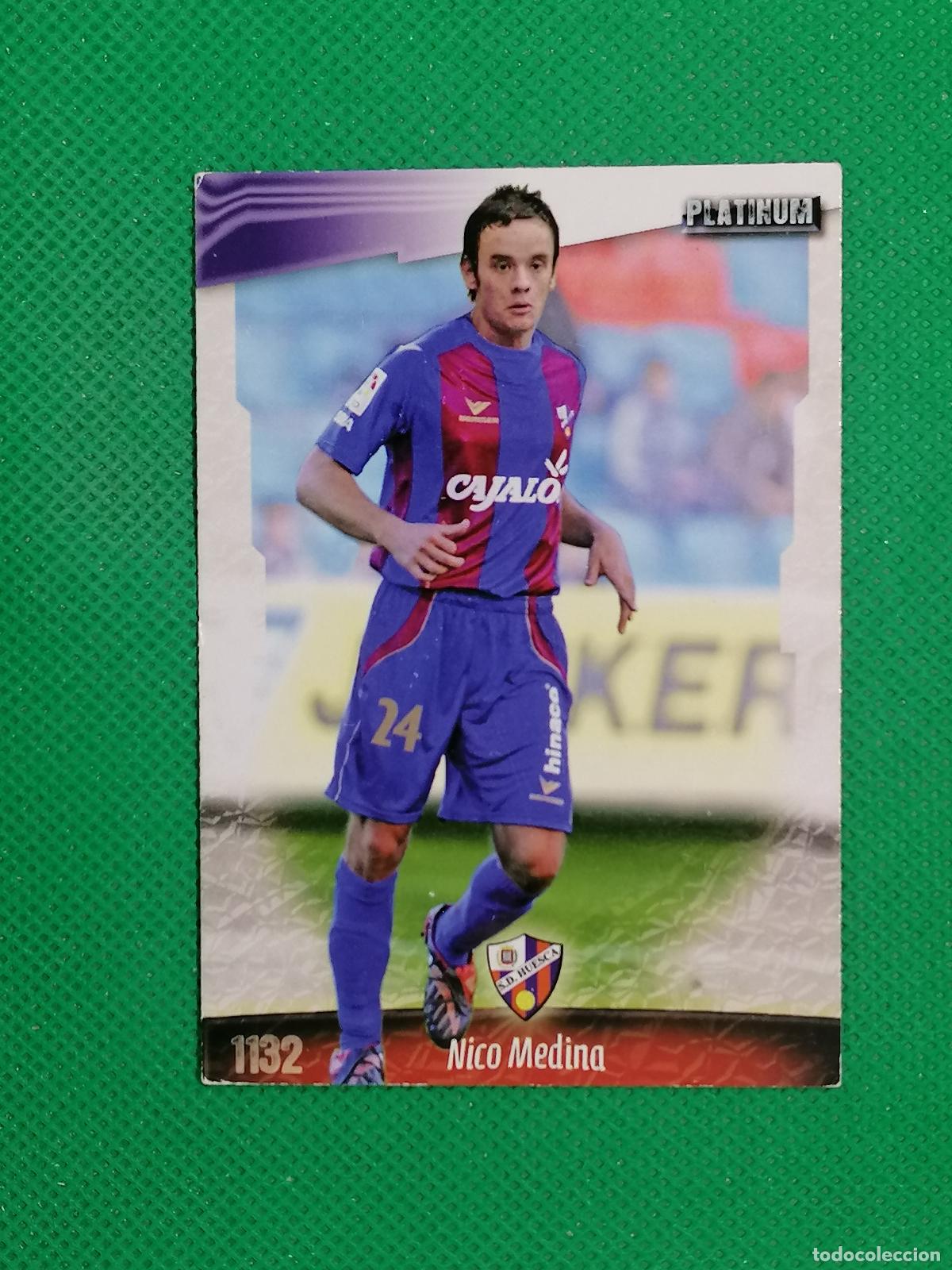 Cromos de f&uacute;tbol: 1132 NICO MEDINA HUESCA PLATINUM ⚽ MUNDICROMO LAS FICHAS DE LA LIGA 08 09 2008 2009 ⚽