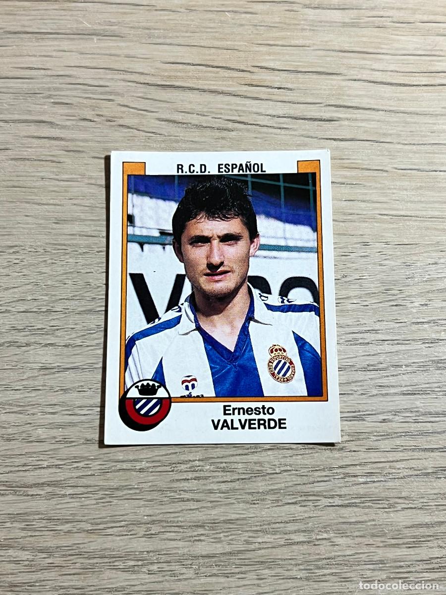 Cromos de f&uacute;tbol: 135 VALVERDE ESPA&Ntilde;OL LIGA FUTBOL 88 PANINI NUNCA PEGADO SIN PEGAR 1988