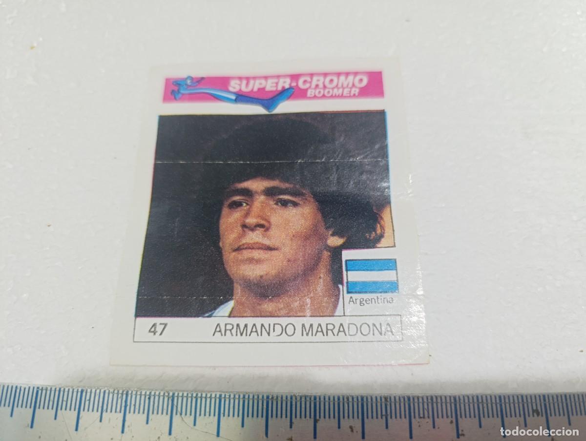 Cromos de f&uacute;tbol: CROMO - MARADONA - CHICLES BOOMER FUTBOL A&Ntilde;OS 80