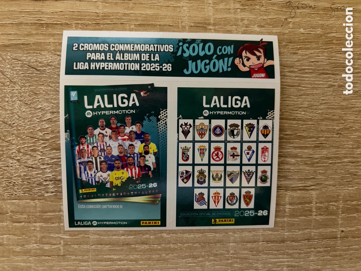 Football Stickers: CROMOS CONMEMORATIVOS LIGA HYPERMOTION PANINI 2025 2026 25 26