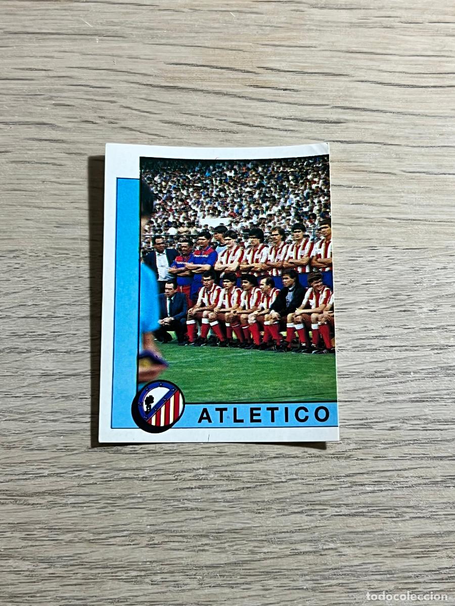 Cromos de f&uacute;tbol: 41 PLANTILLA ALINEACION ATLETICO DE MADRID LIGA FUTBOL 88 PANINI NUNCA PEGADO SIN PEGAR 1988