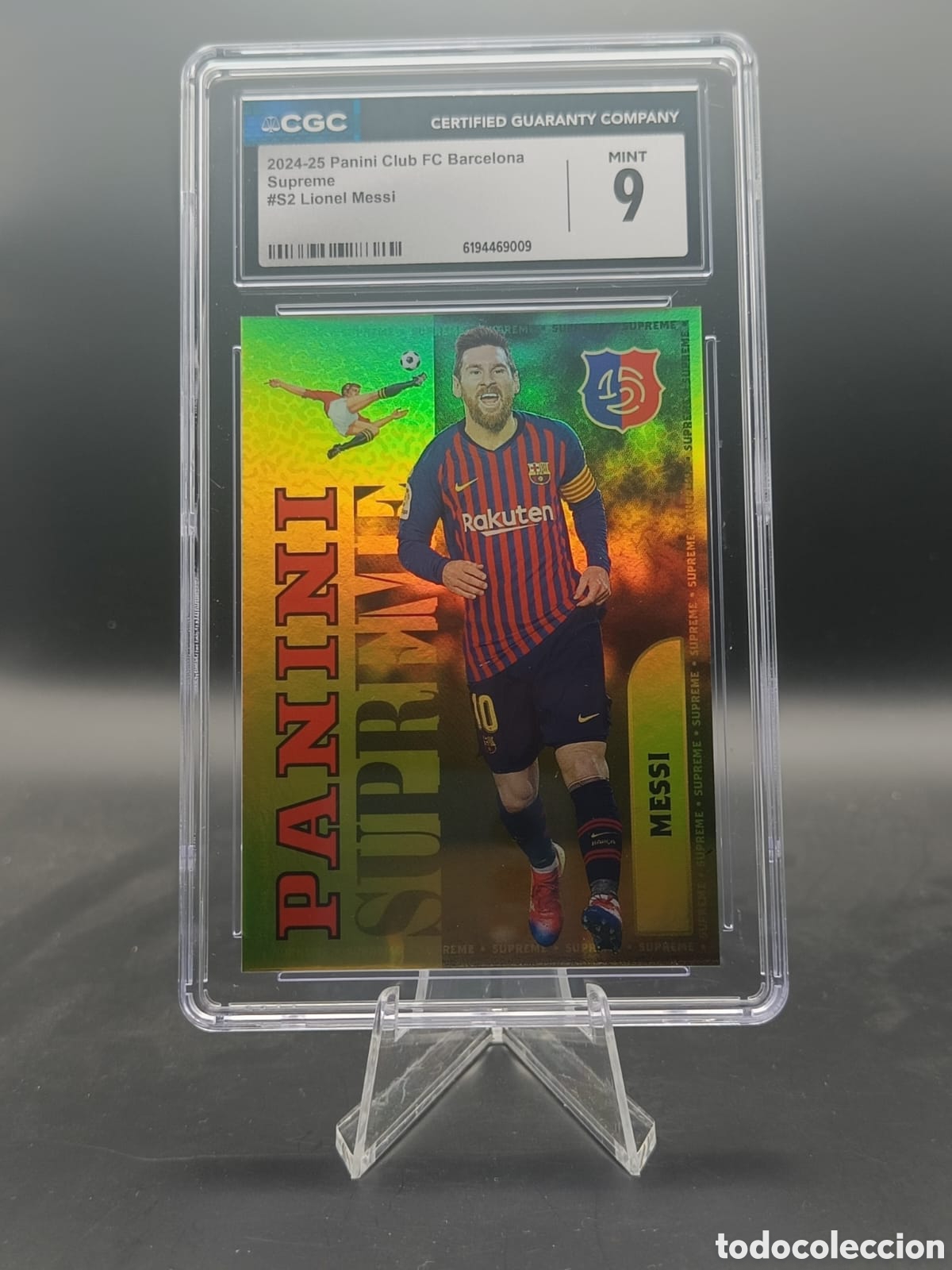 Cromos de f&uacute;tbol: 2024-25 Panini FC Barcelona Messi CGC 9