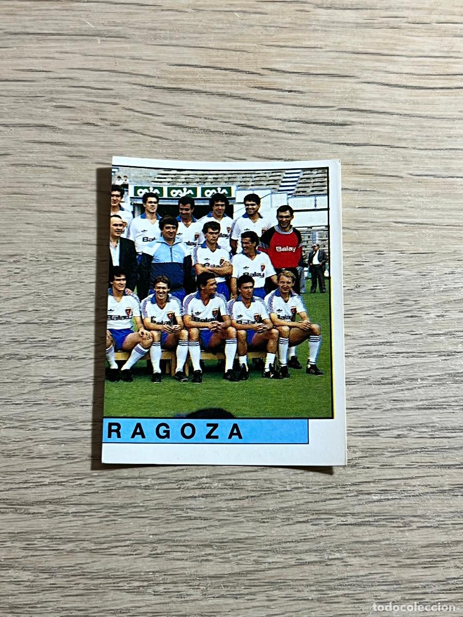 Cromos de f&uacute;tbol: 404 PLANTILLA ALINEACION ZARAGOZA LIGA FUTBOL 88 PANINI NUNCA PEGADO SIN PEGAR 1988