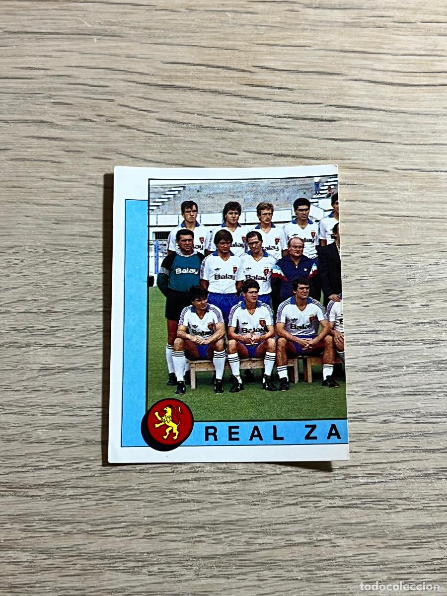 Cromos de f&uacute;tbol: 403 PLANTILLA ALINEACION ZARAGOZA LIGA FUTBOL 88 PANINI NUNCA PEGADO SIN PEGAR 1988