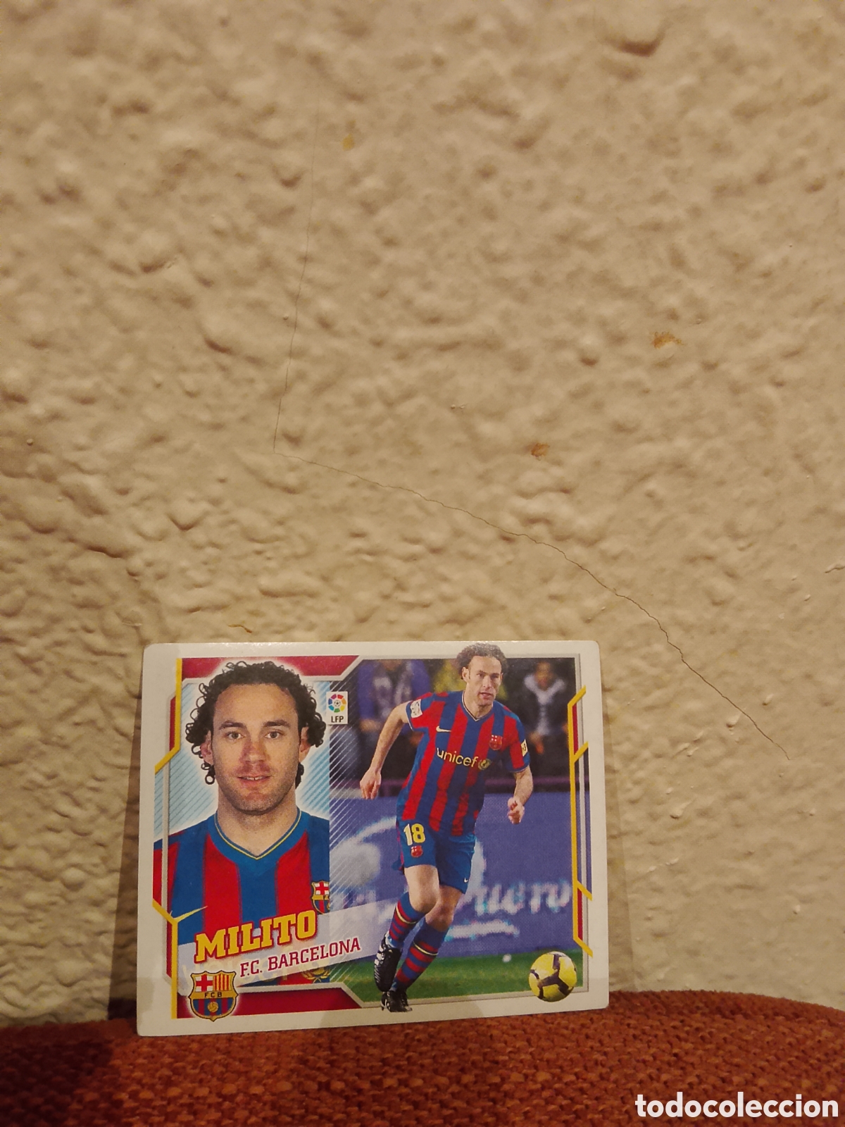 Football Stickers: Milito FC Barcelona 6 la liga este 10-11 2010 2011
