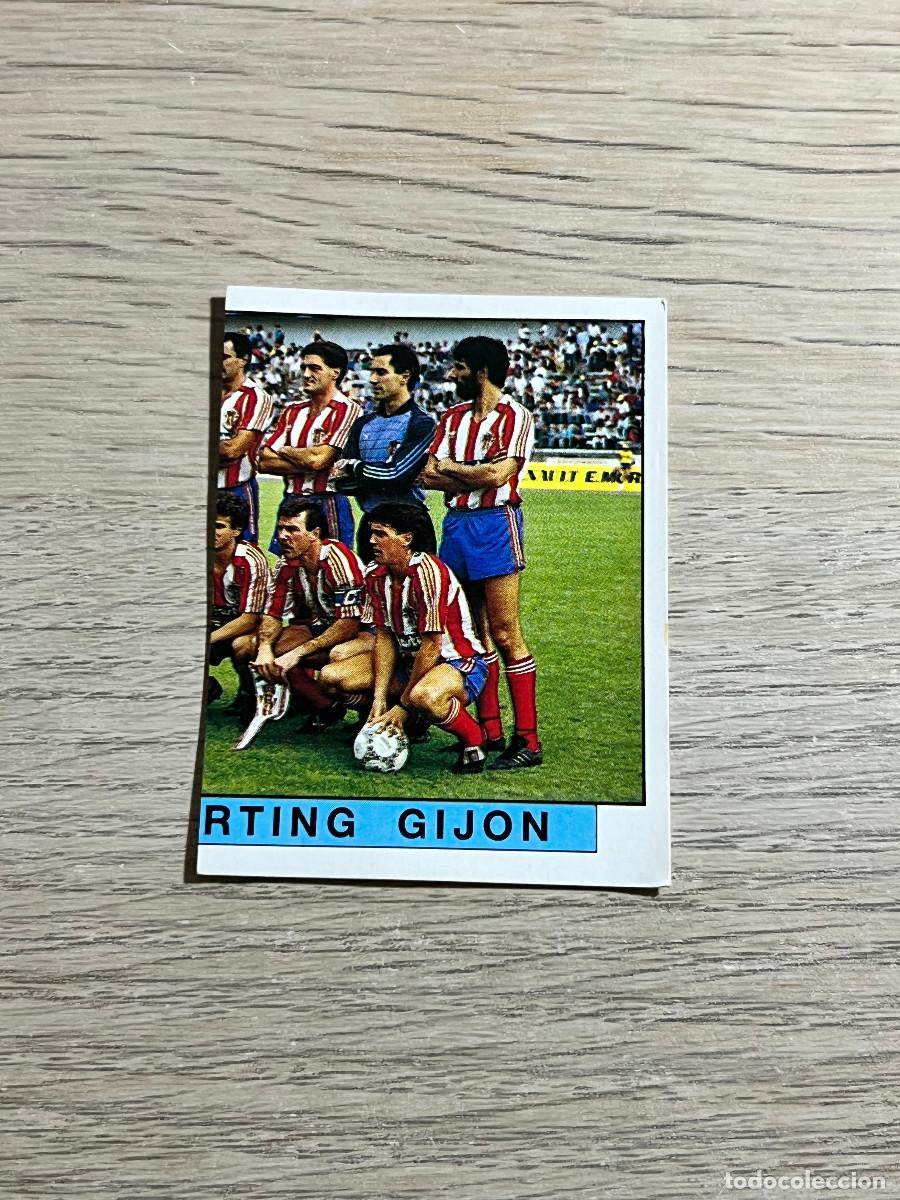 Cromos de f&uacute;tbol: 347 PLANTILLA ALINEACION SPORTING LIGA FUTBOL 88 PANINI NUNCA PEGADO SIN PEGAR 1988