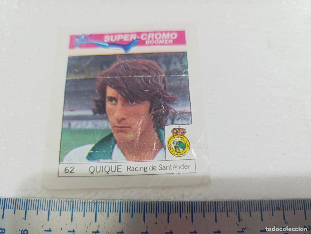 Cromos de f&uacute;tbol: CROMO - QUIQUE - CHICLES BOOMER FUTBOL A&Ntilde;OS 80